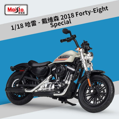 Maisto 1:18 Harley 2018 Forty-Eight Special Liga Racing Modelo de Moto de Rua Diecast Metal Modelo de Moto Esportiva Presente Infantil