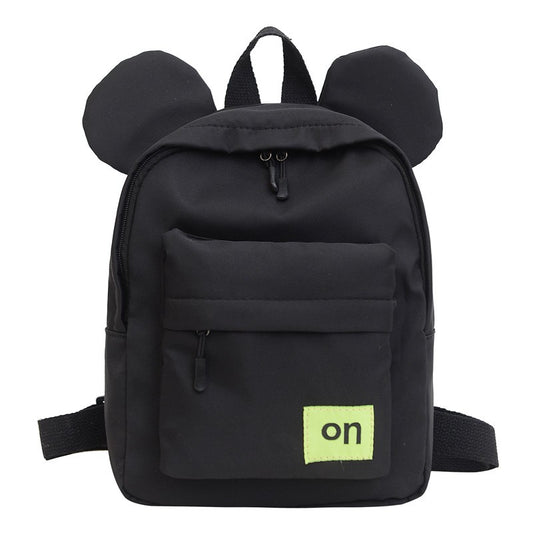 Childlike cute children backpack new style boys and girls students kindergarten schoolbag solid color casual schoolbag