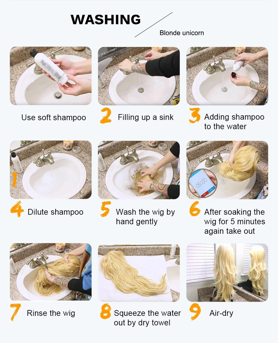 Gradient color synthetic wig cosplay anime wig COS Harajuku style colorful long curly hair headgear lolita