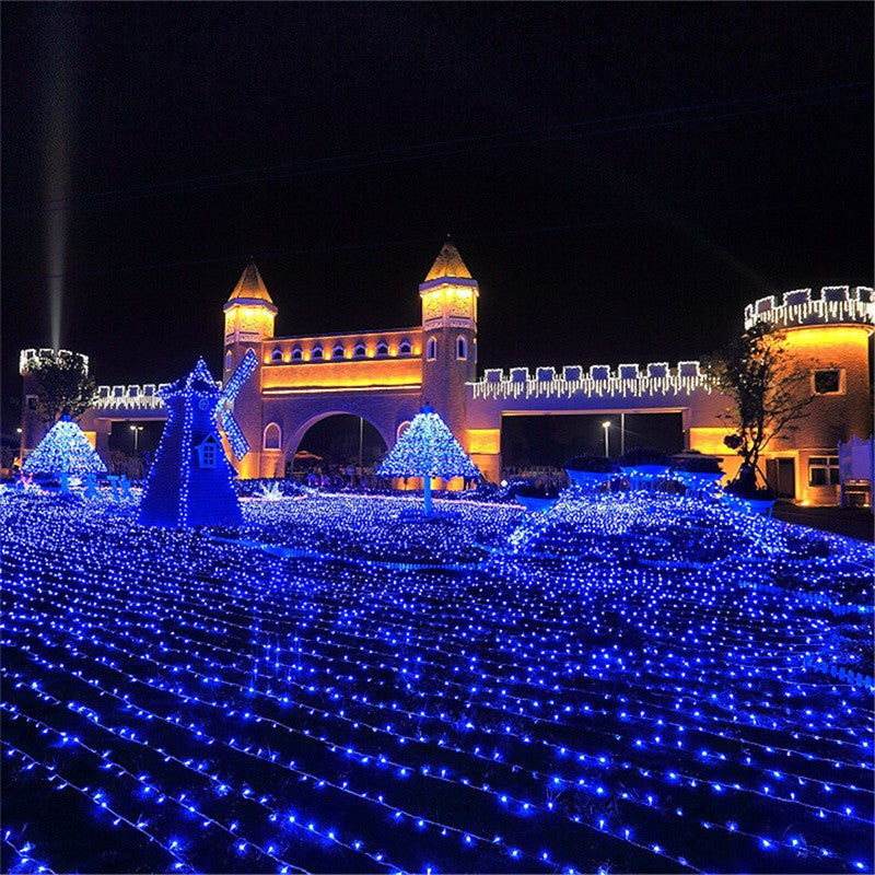 Outdoor LED String Lights Garland 110/220V 10-100M Waterproof Fairy Light Christmas Wedding Party Holiday Gardening Decoration