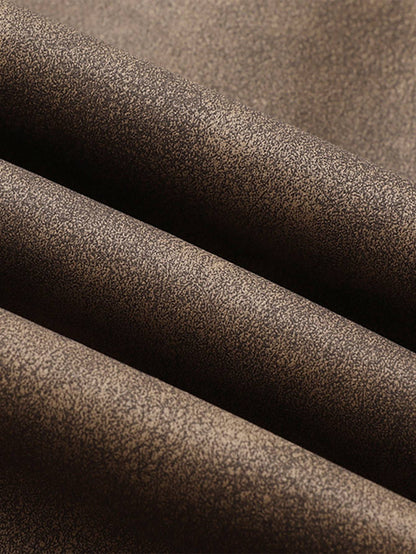 Plus Size Men's Casual Loose Fit Turndown Collar Motorcycle PU Leather Jacket, Suitable For Autumn, Zipper Front