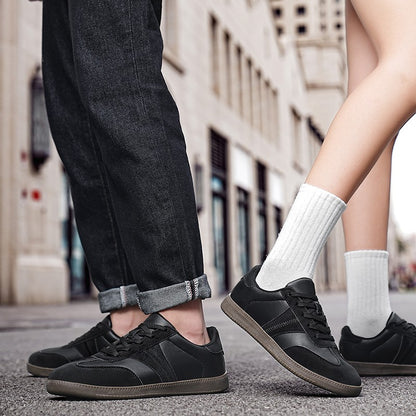 Oiaano Unisex Barefoot Men Leather Black Shoes Women Sneakers Platform Zero Drop Fashion Comfort Lightweight Breathable Walking