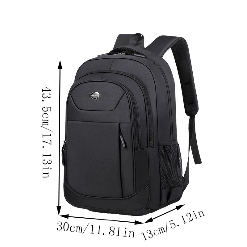 Mochila Unissex de Ombro Duplo - Cor Sólida - Viagens a Negócios, Viagens Profissionais, Deslocamentos Diários, Uso Casual