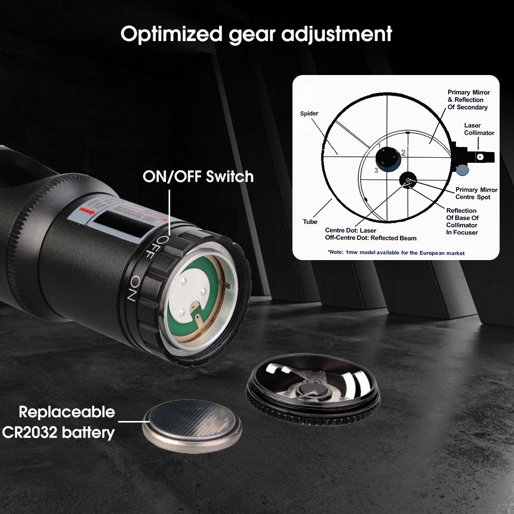 Colimador Laser Vermelho SVBONY Ajustável para Telescópios Refletores Dobsonianos e SCT SV121