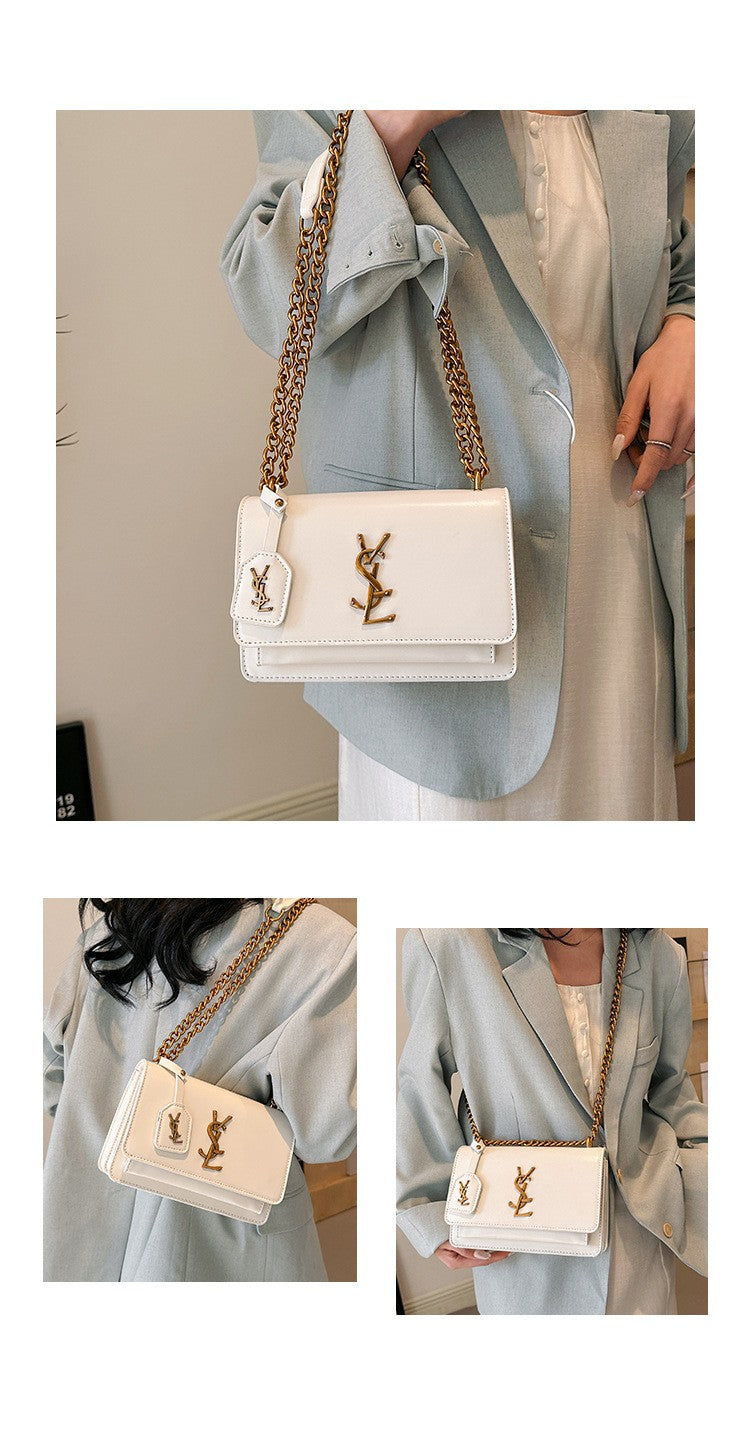 High quality women's bag crossbody bag large capacity texture single shoulder small square bag chain commuting phone bag