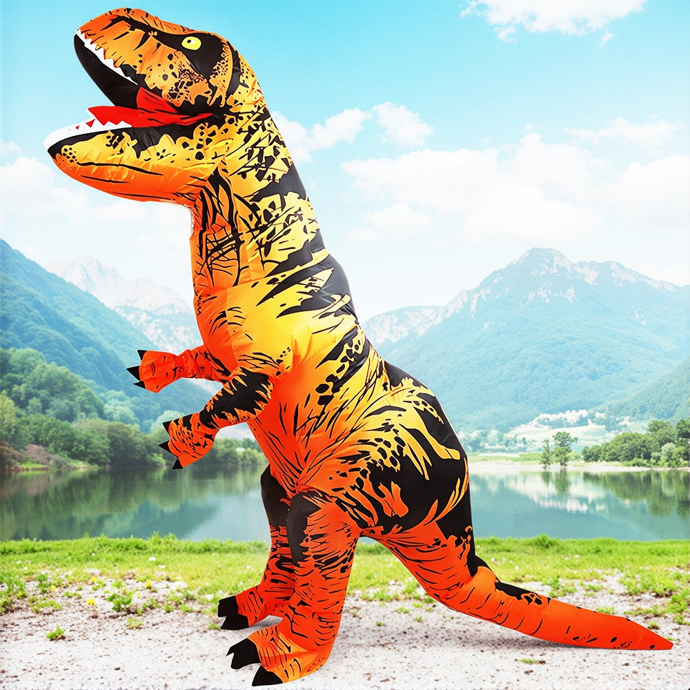 New T-Rex Skeleton Dinosaur Inflatable Costume Mascot for Adult Purim Carnival Halloween Party Cosplay Costumes Fancy Dress Suit