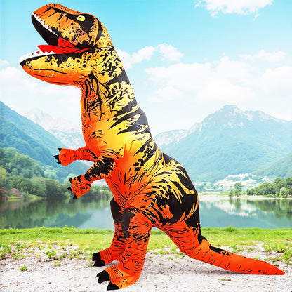 New T-Rex Skeleton Dinosaur Inflatable Costume Mascot for Adult Purim Carnival Halloween Party Cosplay Costumes Fancy Dress Suit