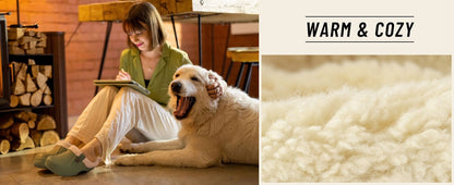 Kidmi Fur Lined Clogs Slippers For Women Classic Winter Waterproof House Slippers For Women With Padded Shoes EVA Garden Shoes