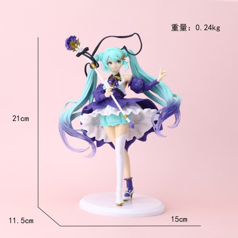 Hatsune Miku Figura Anime Menina Modelo Decoração de Mesa Boneca Colecionável Presente para Fãs Estátua Vocaloid Japonesa Kawaii Otaku
