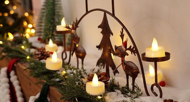 Flameless LED Candle Creative wishing Led Tea Light Warm White Flameless Candle Halloween Christmas Decor Candle Light