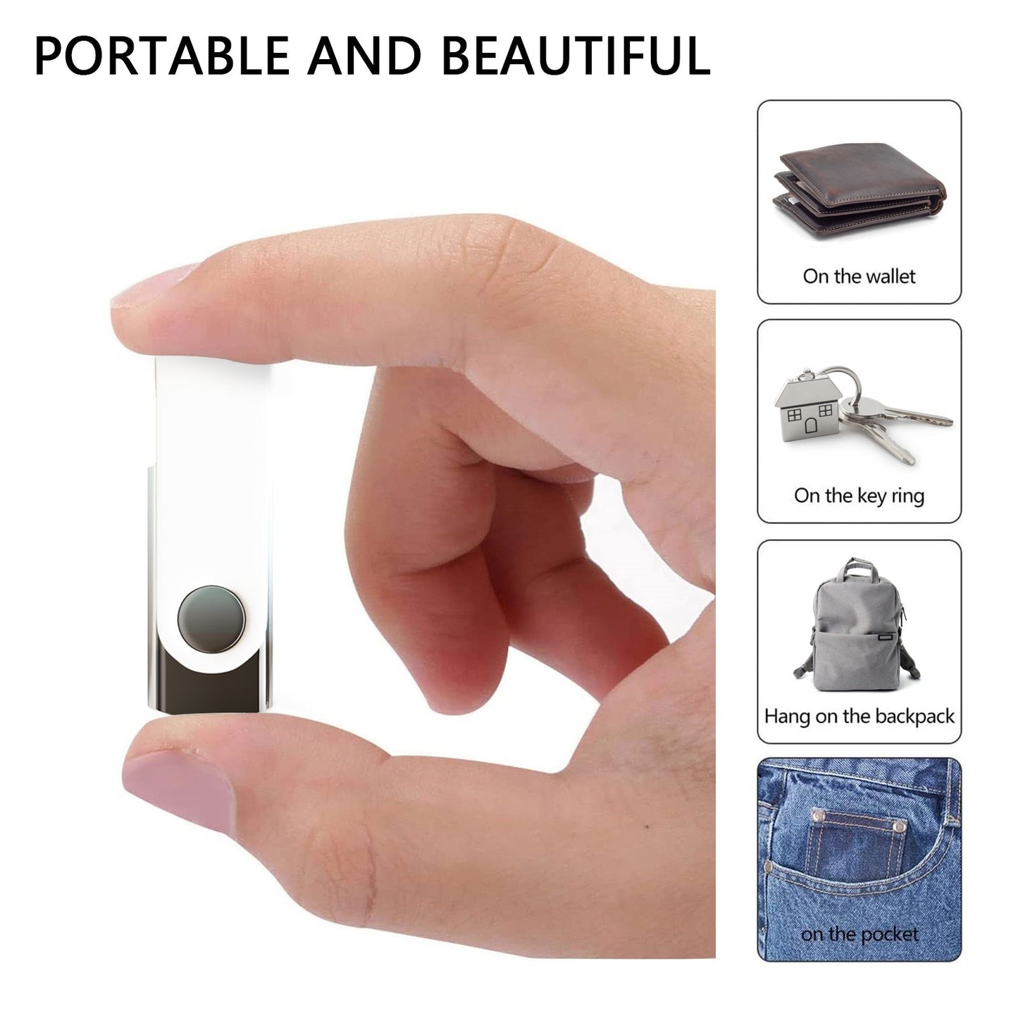 5PCS 4GB 32GB 128M USB Flash Drives Gradient Color USB 2.0 Memory Stick Wholesale Bulk Swivel Thumb Drive for Data Storage