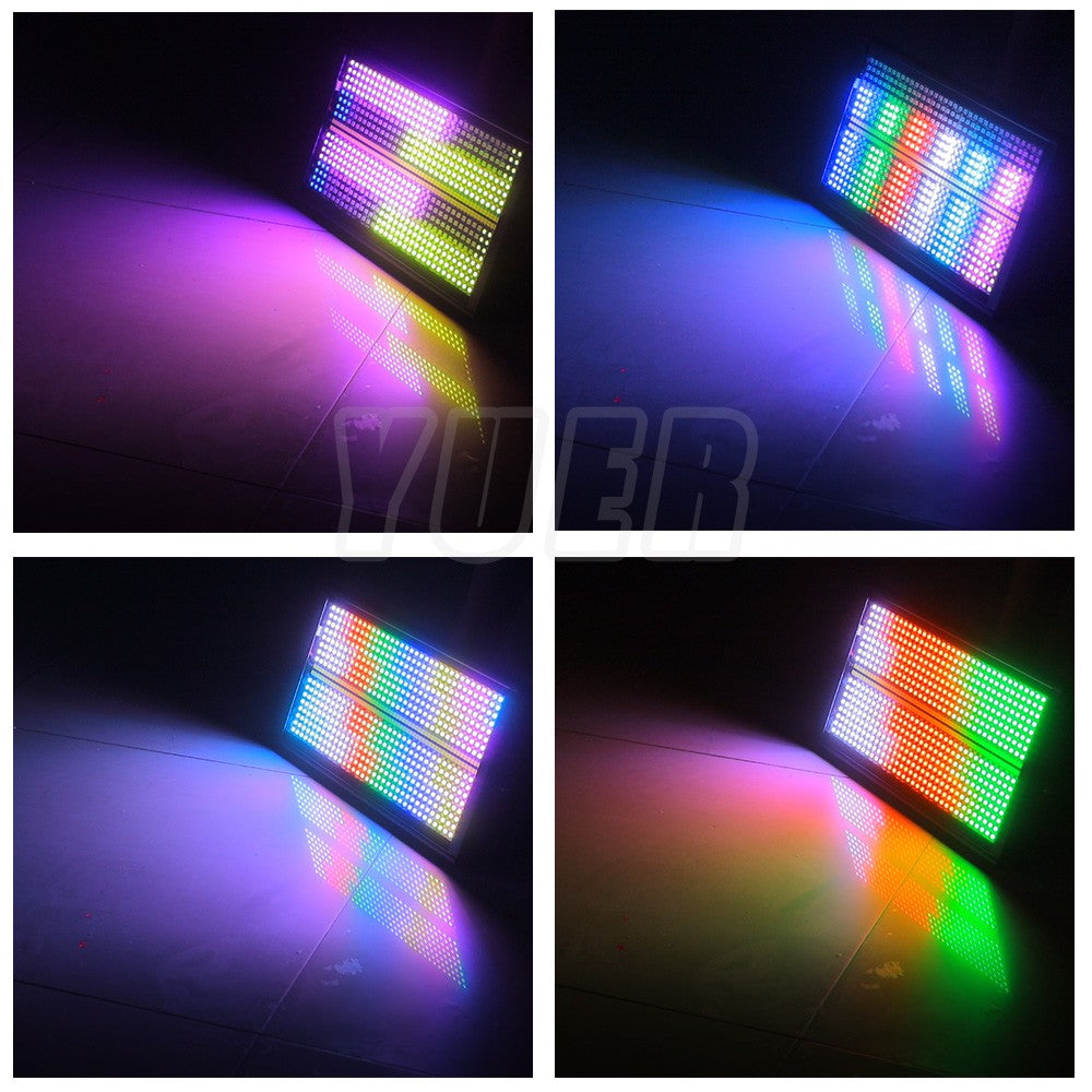 At Mic LED 200W RGBW Strobe Lighting 48+8 Zones Washing Strobe Effect For Dj Disco Home Party Club DMX Control Background Light