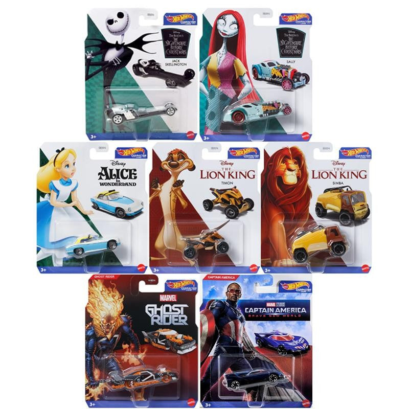 Hot Wheels x Disney Character Car Ghost The Lion King etc 1:64 Scale Die-Cast Vehicle Model Toys New Unopened Ship Now