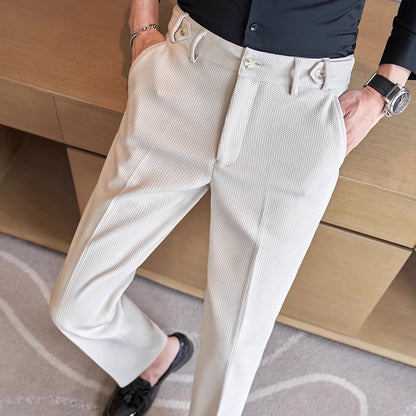 Navy Men's Suit Pants, White Black Trousers, Gray Khaki Pantalones Hombre Fashion Slim Male Pant, 28 29 30 31 32 33 34 36