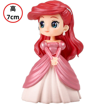 Bandai Disney A Pequena Sereia Anime Qposket Personagens Ariel Linha Glitter Boneco de Ação Modelo Colecionável Brinquedos Presente de Aniversário