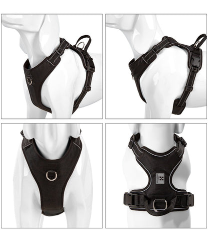 SMALL COMBINATION Dog Harness No Pull Reflective Pet Dog Chest Harness Adjustable for Small Medium Large Dogs Outdoor Walking