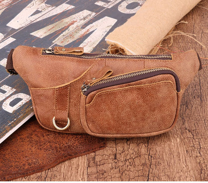 Genuine Leather Waist Bag Men Women's Belt Bag Casual Waist Packs  for Phone Pouch Travel Chest Bag Crossboby Shoulder Bag