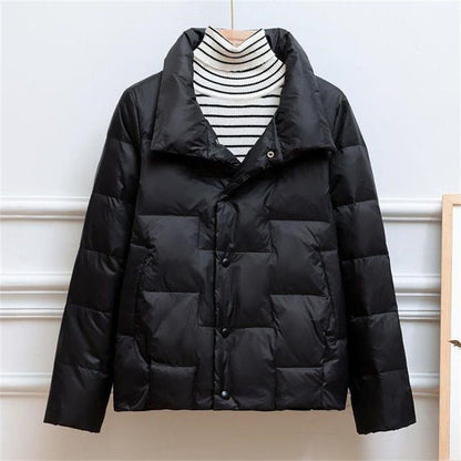Women's Parkas Autumn Winter stand-up collar Lightweight thin Short 2025 New Female Loose Cotton Jacket Leisure Overcoat 5XL
