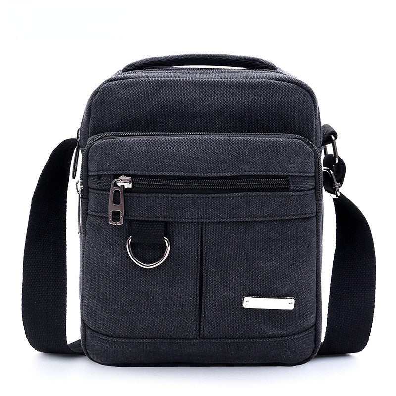 Canvas Shoulder Bag Men's New Korean Style Canvas Messenger Bag Outdoor Leisure Travel Portable Shoulder Bag Purse Handbag