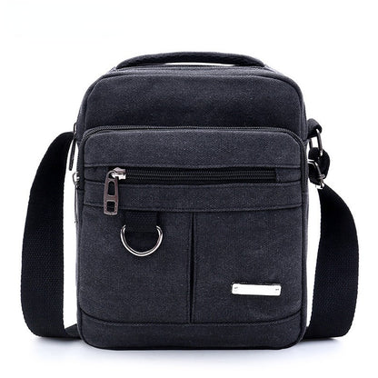 Canvas Shoulder Bag Men's New Korean Style Canvas Messenger Bag Outdoor Leisure Travel Portable Shoulder Bag Purse Handbag