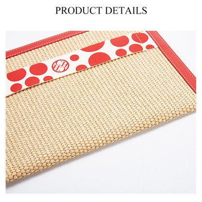 CHCH Handmade Woven Clutch Bag Ribbon Embellished Niche Style Clutch Bag