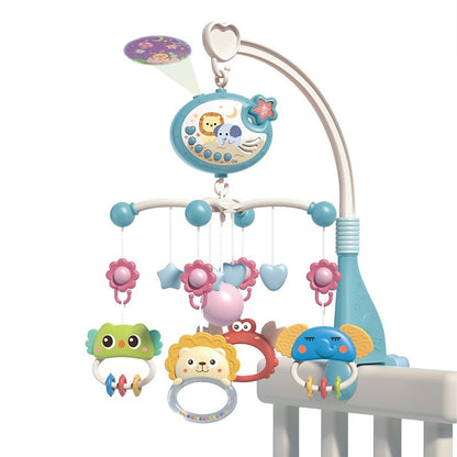 Baby Musical Crib Mobile And Rattle Remote Control Function 360 Rotating Mobile Baby Toys With Projection Hanging Bell Toy Gifts