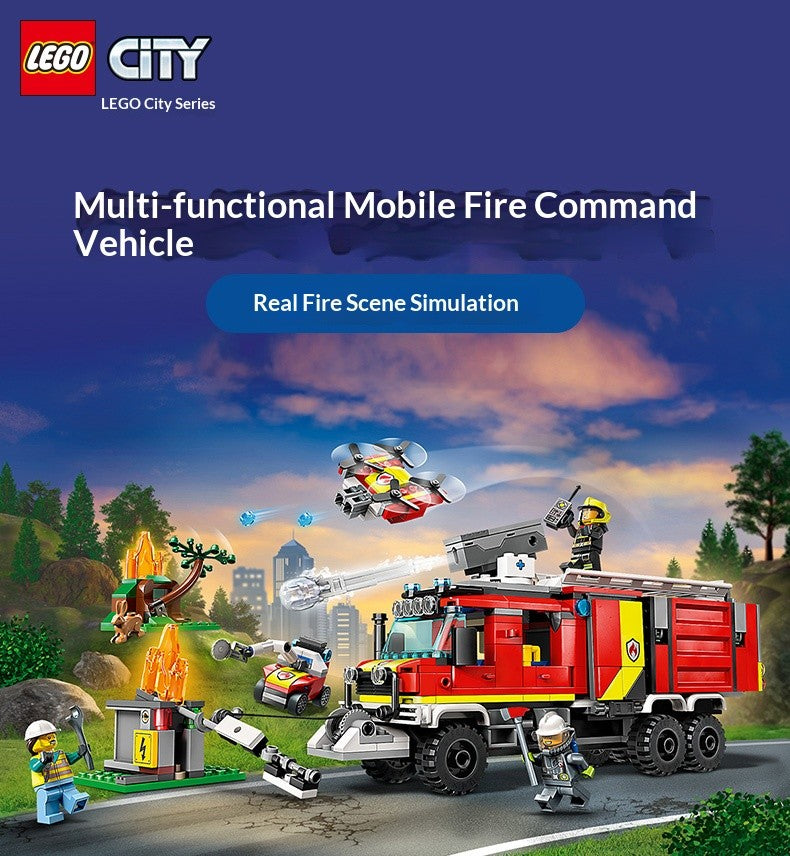 Série Lego City 60374 60373 60411 Navio de Resgate de Incêndio Blocos de Montar de Quebra-Cabeça Brinquedos Infantis Presentes de Natal