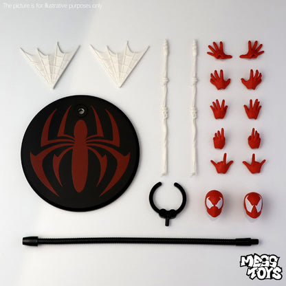 Novo Messtoys 1/12 Scale Spider Man Bonecos de Ação Herói Escarlate Brinquedo Infantil Spiderman com Colete e Moletom Roupa de Pano Modelo de Presente Brinquedo