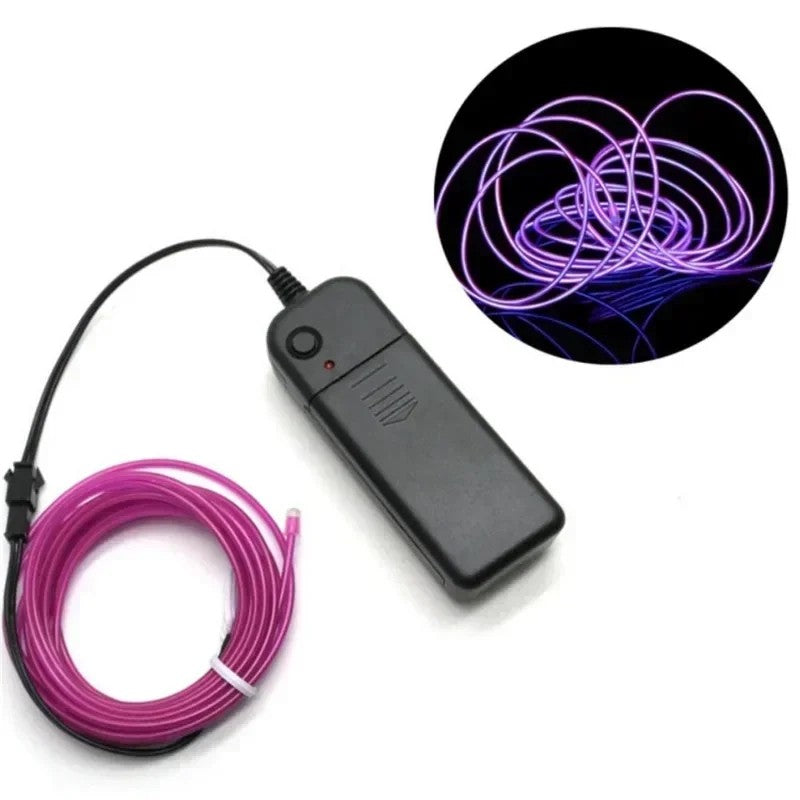 1M/3M/5M Flexible Neon Light Ball Dress Decoration Light EL Luminous Cable Party DIY Atmosphere Light Waterproof LED Strip