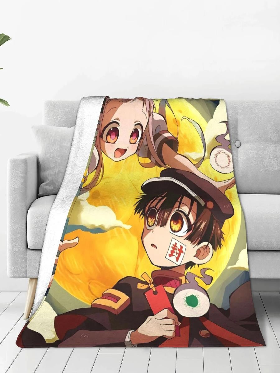 Hanako Kun Japanese Cute Throw Blanket Soft Warm Plush Bedding Home Decor Camping Flannel Bedspread Cover