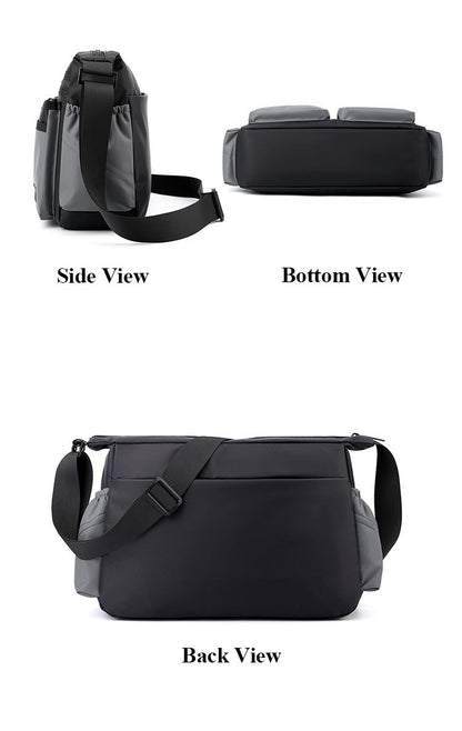 Multi-layer Pocket Design Oxford Shoulder Bag Large Capacity Men's Casual Fashion Single Shoulder Crossbody Luxury Messenger Bag