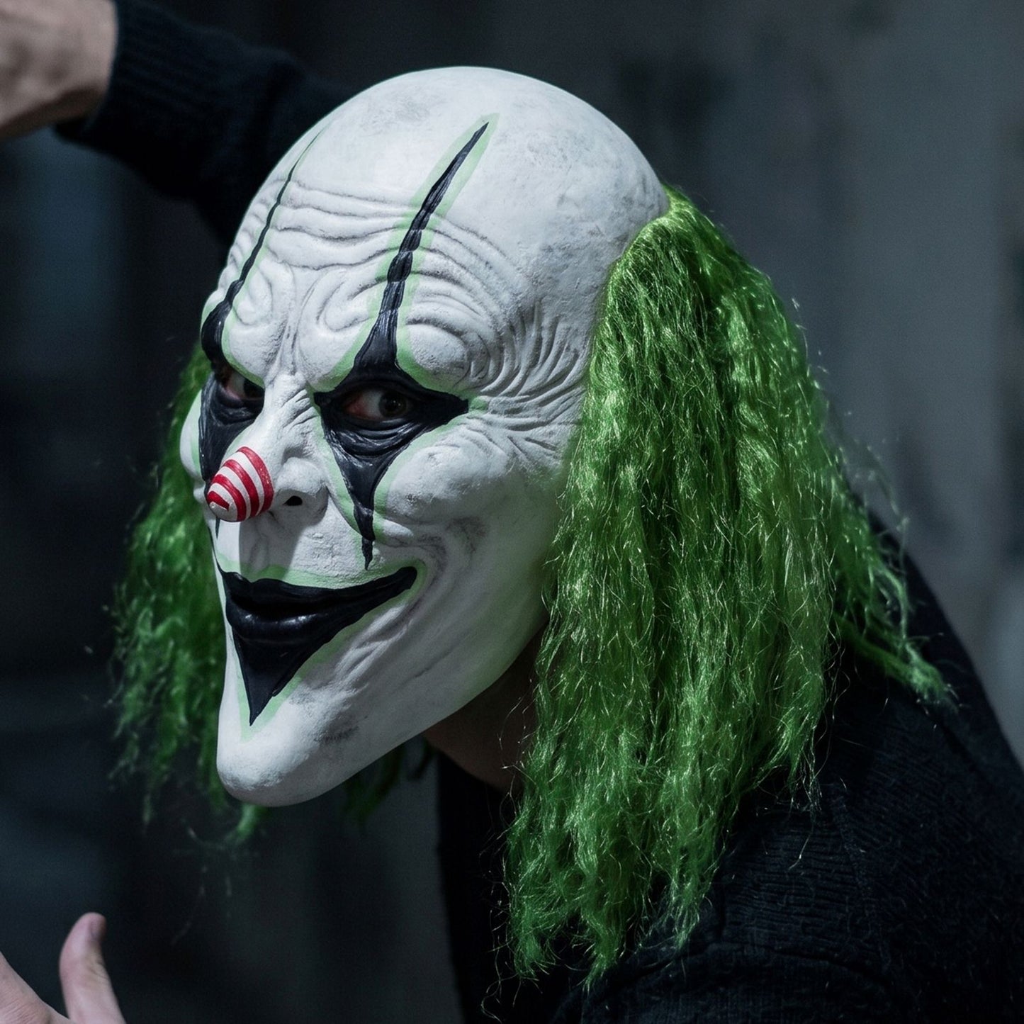Horror Clown Mask Cosplay Prop Latex Mask, Carnival Novelty Mask, Suitable for Themed Parties, Prank Costumes, Halloween Dance Performances, Etc