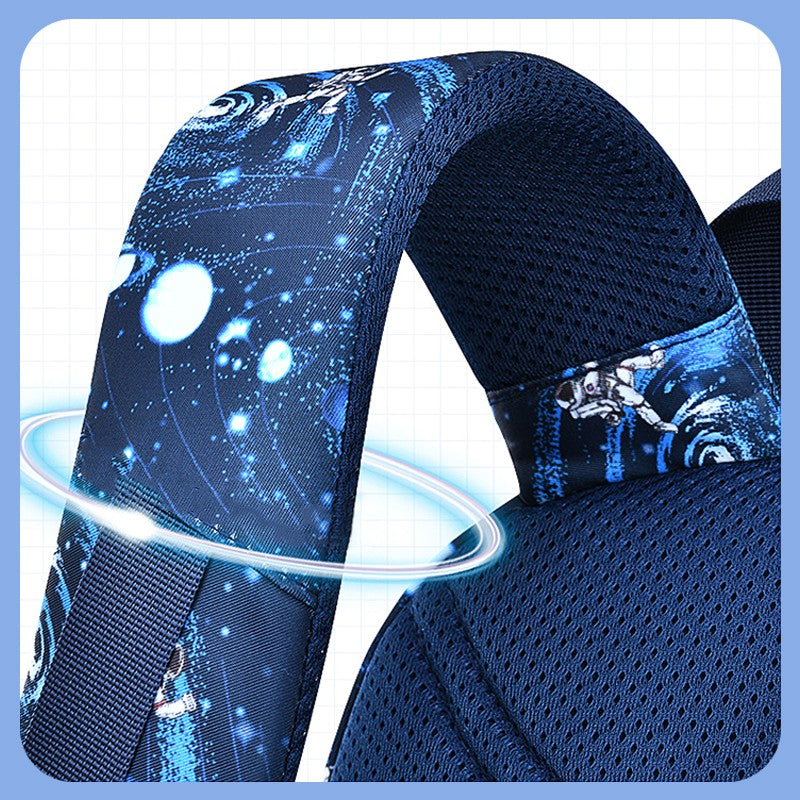 Mochila Ergonômica de Suporte Confortável para Coluna, para Livros Infantis do Ensino Fundamental e Médio Meninos Leve