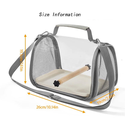 Criativa Gaiola de Viagem Portátil Transparente para Pássaros e Répteis, Ventilação Científica, Bolsa de Viagem Multiuso para Animais de Estimação