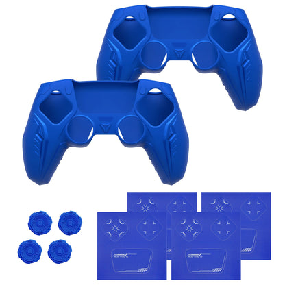 PlayVital Silicone Grip Case for PS5 Controller - Futuristic CyberMech Design Cover Compatible with PS5 Official Charging Dock