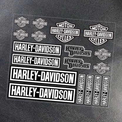 Kit Adesivo Refletivo Harley Davidson Logotipo Tanque Capacete Moto Emblema Letras Decalque