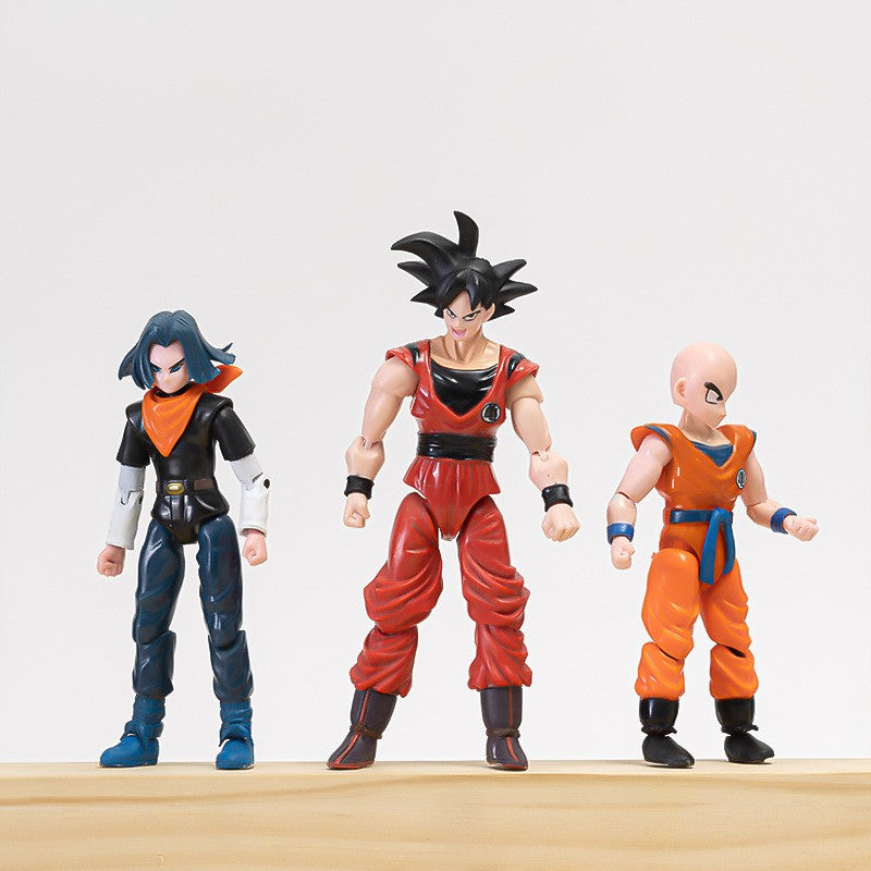 12-18CM Anime Dragon Ball Z Super Saiyan Son Goku Broly Vegeta Anime Action Figure Model Gifts Collectible Figurines for Kids