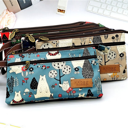 Polyester Waterproof Women's Coin Bag Ladies Organizer Wallet Female Phone Purse Money Pouch Clutch Handbag Carteira for Girls