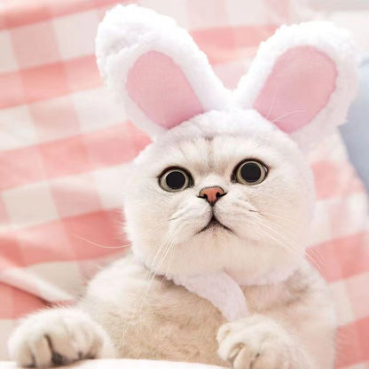 Urso Fofo Coelho Capuz Acessórios para Cães e Gatos de Estimação Cosplay Chapéu de Gato Inverno Lindo Ano Novo Gorro para Filhotes Veludo Macio Suprimentos para Animais de Estimação