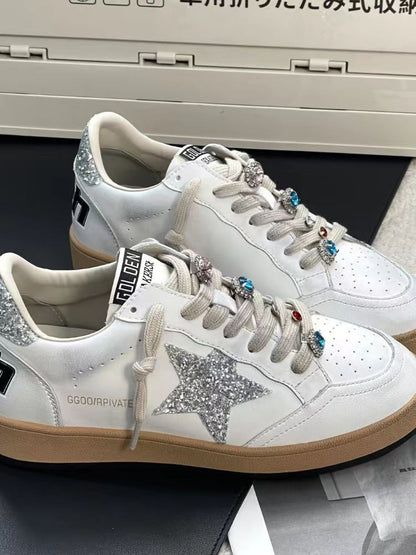 Genuine Leather Inner Higher Retro Star Rubbed Doing Old Dirty Shoes Women Leather Pigskin Top Athletic Casual Board Shoes