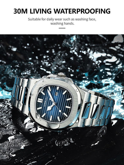 CRRJU  Men Watch 2024 Luxury Top Brand Quartz Watches Business Simple Ultra Thin Luminous Wristwatch Men's Clock Reloj Hombre