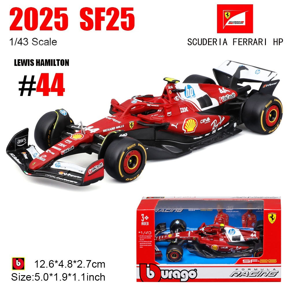 Novo em estoque Bburago 1:43 2025 F1 Japão Red Bull Rb21 Liga Modelos Miniatura Ferrari Sf25 #44 Rb21 Verstappen Mcl39 W16 ?Carro de Brinquedo