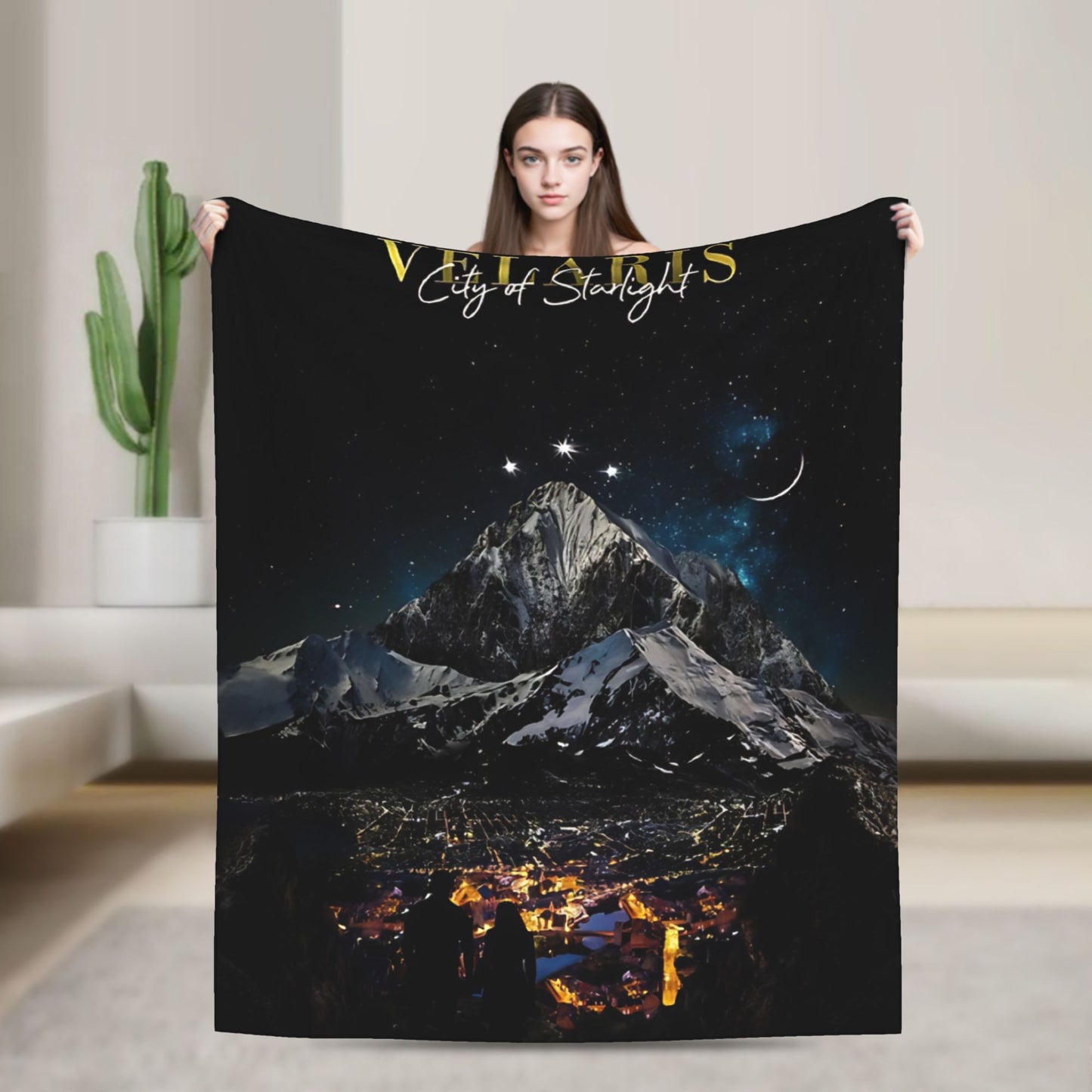 Manta Macia de Viagem Velaris Cidade da Luz Cobertor de Cama Flannel Colcha para Sofá Cadeira Cama Capa Engraçada de Sofá-Cama