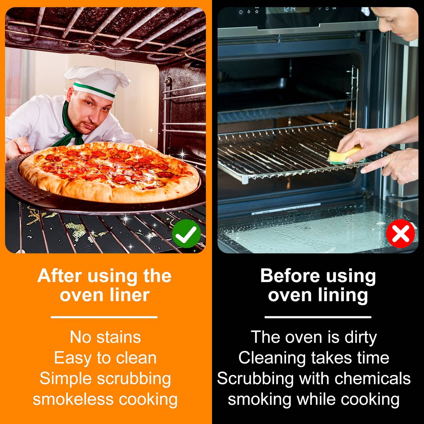 4Pcs Oven Liners Grill Mat 60x40cm Non Stick BBQ Grill Liners Reusable Barbecue Baking Liners Cook Pad Microwave Oven Tool