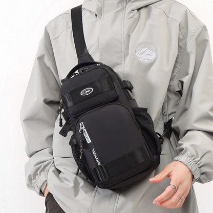 Men Riding Backpack Large Capacity Chest Bag Lightweight Crossbody Sling Bag Casual Outdoor Shoulder Pack for Men Crossbody Bags