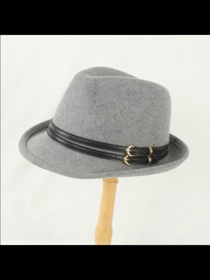 Outono Inverno Nova Moda Lã Feltro Chapéu Versão Coreana Boina Retrô Elegante Senhoras Chapéu de Jazz Aba Larga para Mulheres??