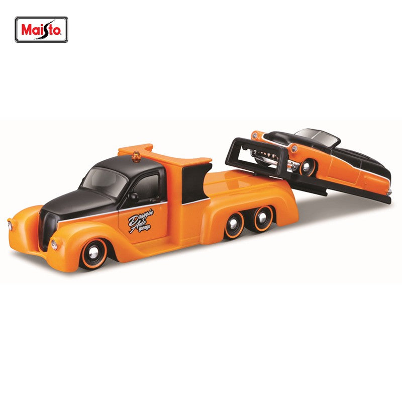 Maisto 1:64 FLATBED/1988 BMW M3 E30 1965 FORD MUSTANG elite transport Modelo de carro fundido coleção presente brinquedo