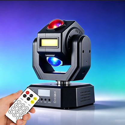 Mini Moving Head Light DMX Sound Control Remote for Disco DJ Strong Beam Wedding Event Lighting Home Party Decoration