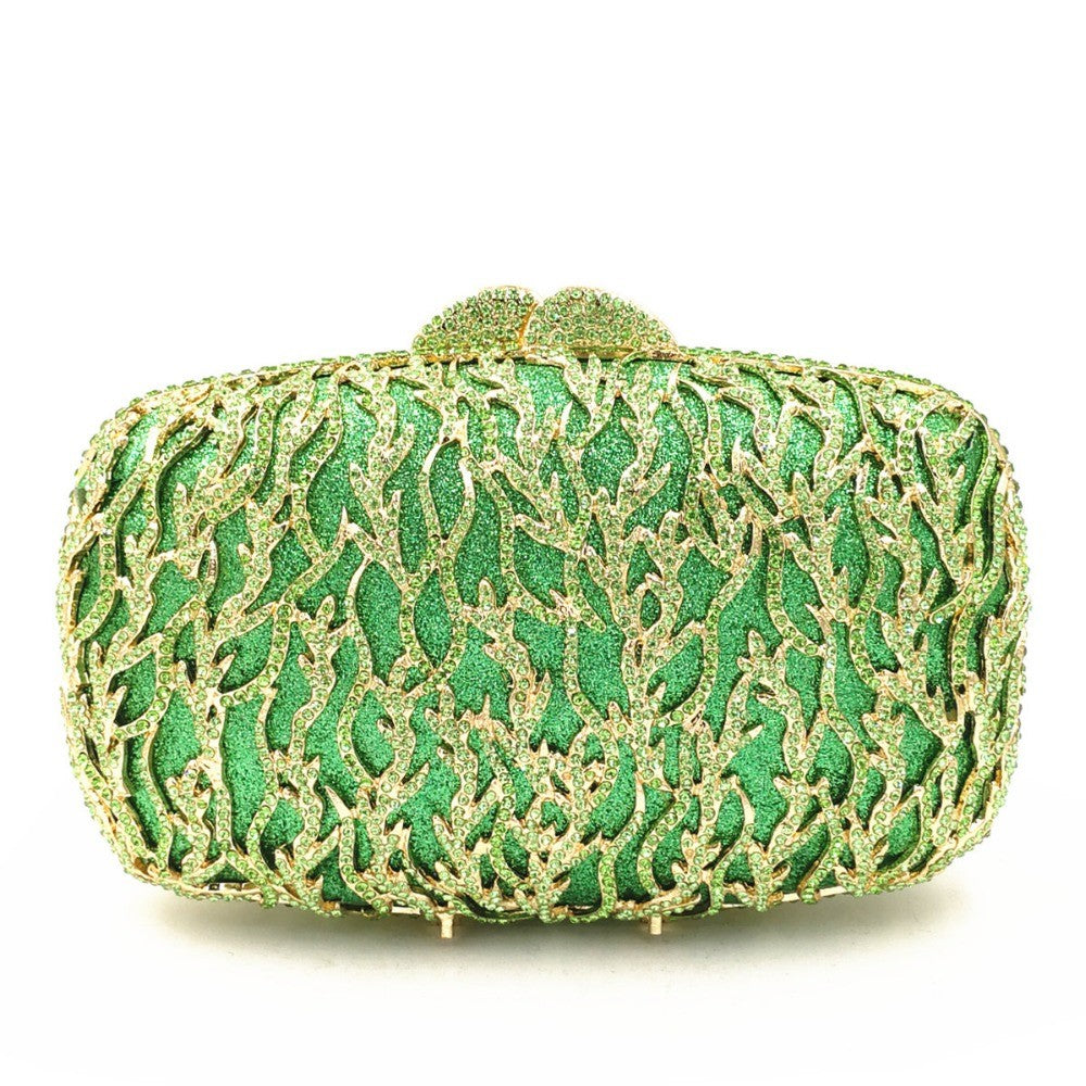 female Hollow Out Golden/black/gray Diamond Wedding Party Handbag Purse Women Crystal Clutch Evening Minaudiere Bag mom gifts