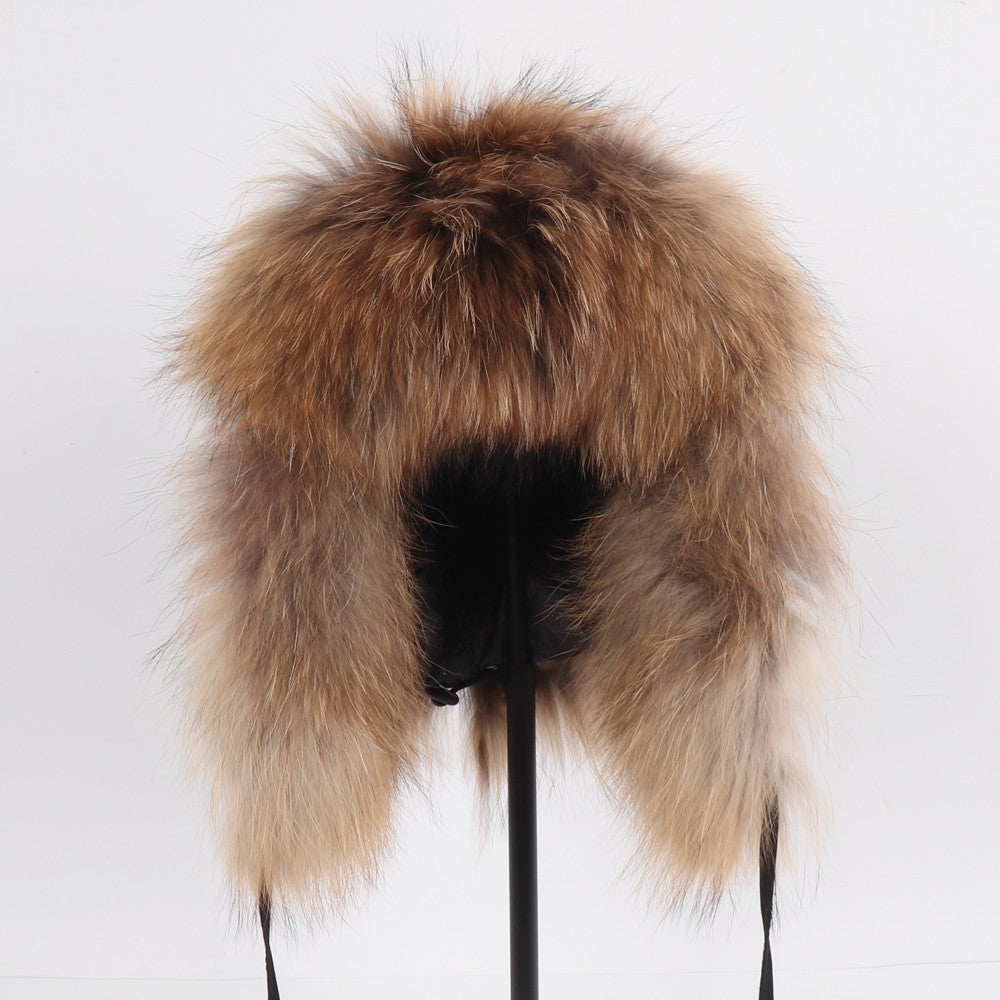 2025 Novo Chapéu Feminino Ushanka Russo de Pele de Raposa Natural Inverno Grosso Quente Orelhas Moda Chapéu Bomber Senhora Gorro Genuíno de Pele de Raposa Real